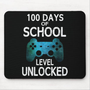 100 Tage der Schule Gamer Video Games Level Unlock Mousepad