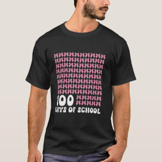 100 Tage der Schule Girls Coquette Bow 100. Tag de T-Shirt
