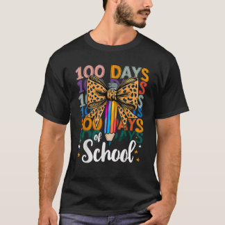 100 Tage der Schule Girls Coquette Bow T-Shirt