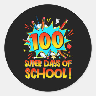 100 Tage der Schule glückliche 100. Schultage vora Runder Aufkleber