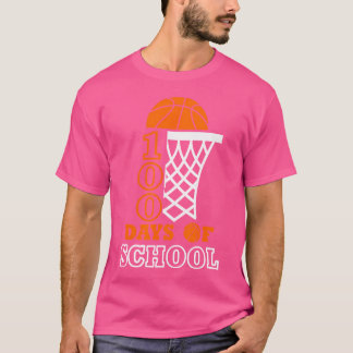100 Tage der Schule Kinder Basketball 100. Tag der T-Shirt