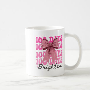 100 Tage der Schule Mädchen Coquette Bow 100. Tag Kaffeetasse