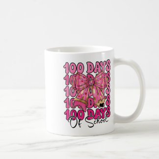 100 Tage der Schule Mädchen Coquette Bow 100. Tag Kaffeetasse
