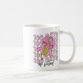 100 Tage der Schule Mädchen Coquette Bow 100. Tag Kaffeetasse