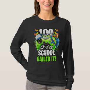 100 Tage der Schule nagelte es Video Game Kinderga T-Shirt