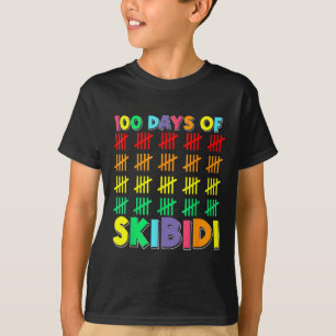 100 Tage der Schule Skibidi glücklich 100. Tag der T-Shirt