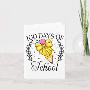100 Tage der Schule Softbyll Coquette Stift Bow 10 Karte