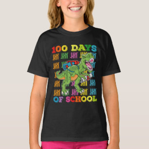 100 Tage der Schule T Rex Dinosaurier Lehrer Stude T-Shirt