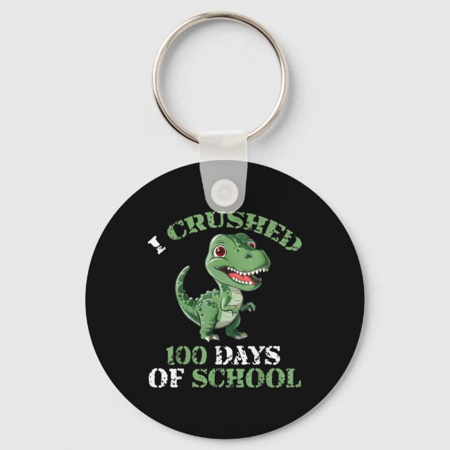 100 Tage der Schule Tyrannosaurus 100. Schlüsselanhänger (Vorderseite)