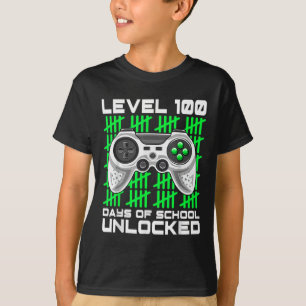 100 Tage der Schule, ungesperrte Gamer-Videospiele T-Shirt