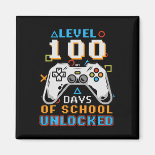 100 Tage der Schule ungesperrte Video Gamer Studen Magnet