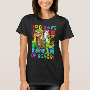 100 Tage der Schule Unicorn Riding rex Dinosaur T-Shirt