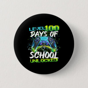 100 Tage der Schule unverschlossen Gamer Boy Girl Button