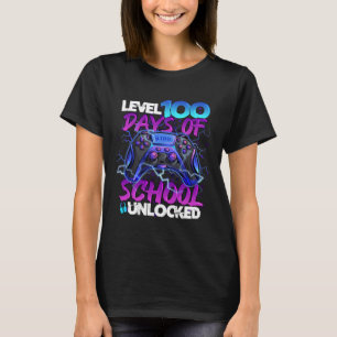 100 Tage der Schule unverschlossen Gamer Boy Girl T-Shirt