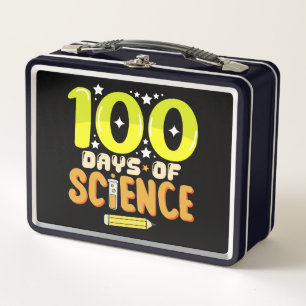 100 Tage der Wissenschaft 100. Schullehrer Metall Brotdose