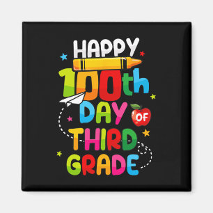 100 Tage des 3. Happy 100. Schullehrers Magnet