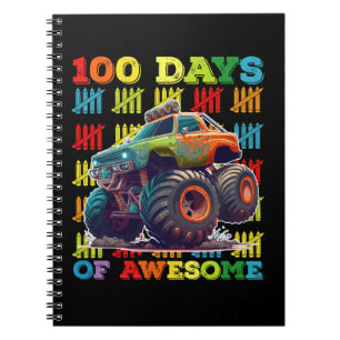 100 Tage des großartigen Monstertrucks 100. Tag Sc Notizblock