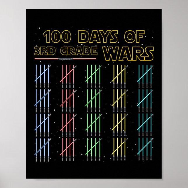 100 Tage des Krieges der dritten Klasse 100. Schul Poster (Vorne)