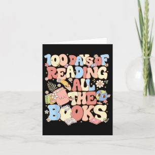 100 Tage des Lesens aller Bücher Feier Karte