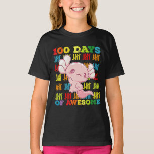 100 Tage des tollen Axolotls 100. Schultag T-Shirt