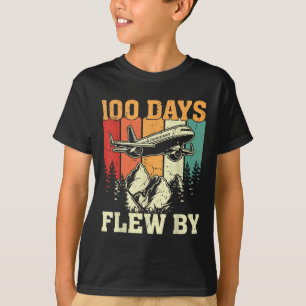 100 Tage, die nur mit dem Flugzeug am 100. T-Shirt