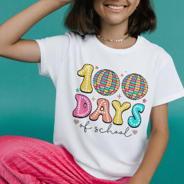 100 Tage Disco-Feier in der Schule - farbenfroh T-Shirt