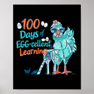100 Tage Ei-extra smarter Lehrer Kinder 100. Tag O Poster