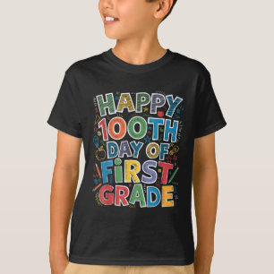 100 Tage erster Klasse Lehrer Kinder 100. T-Shirt