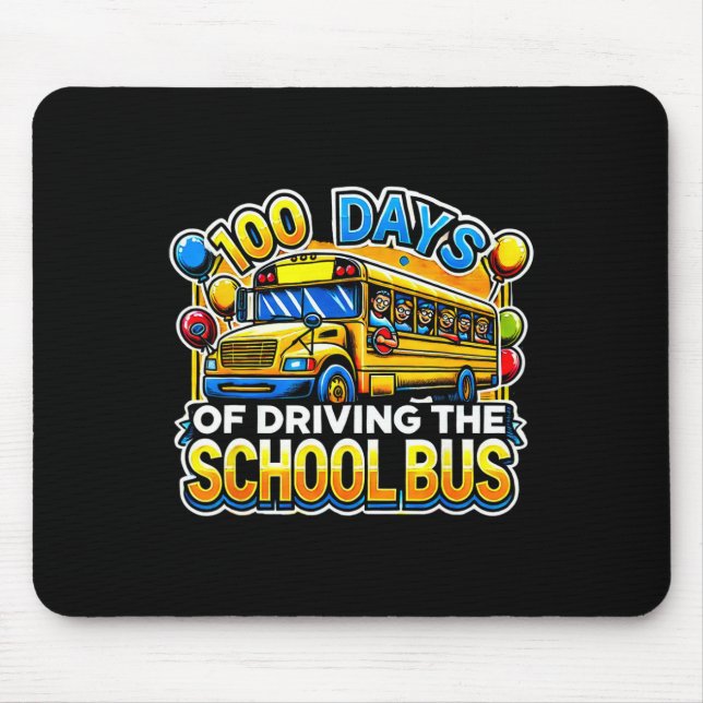 100 Tage Fahrt mit dem Schulbus 3 Mousepad (Vorne)
