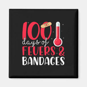 100 Tage Fieber Byndages Nurse 100. Tag der Haut Magnet