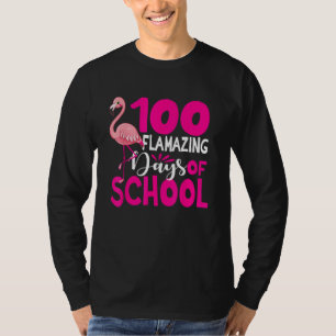 100 Tage Flamingo Schule Niedlich 100. D T-Shirt