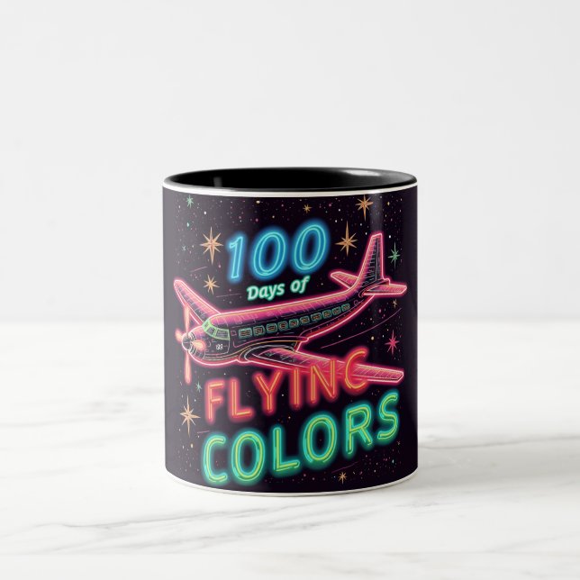100 Tage fliegender Farben Zweifarbige Tasse (Mittel)