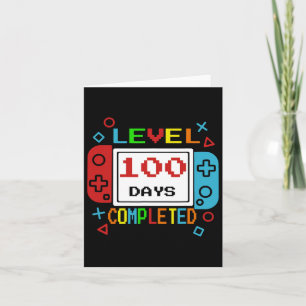 100 Tage Gamer-Junge Kinder 100. Karte