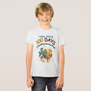 100 Tage Gebäude Starke Minds: Puzzle Piece Tri-Blend Shirt