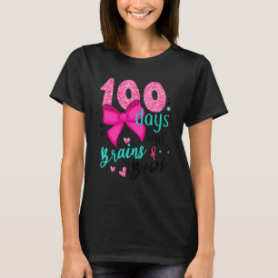 100 Tage Gehirn & Bows 100. Schulmädchen T-Shirt