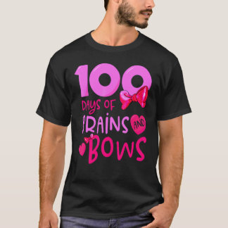 100 Tage Gehirne Und Schleifen Schul Kinder Und Le T-Shirt