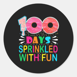 100 Tage geteilt mit Fun Cupcake 100. Tag der S Runder Aufkleber