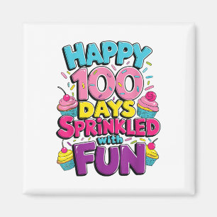 100 Tage geteilt mit Spaß Cupcake 100. Tag der Magnet