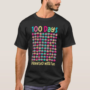 100 Tage geteilt mit Spaß Cupcake Happy 100 da T-Shirt