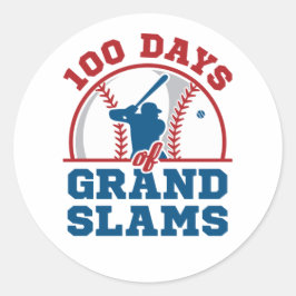 100 Tage Grand Slams Baseball Runder Aufkleber