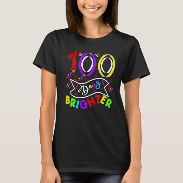 100 Tage heller 100. Schullehrer und T-Shirt (Vorderseite)