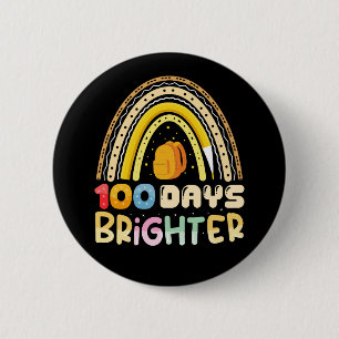 100 Tage heller 100. Schultag Lehrer Button