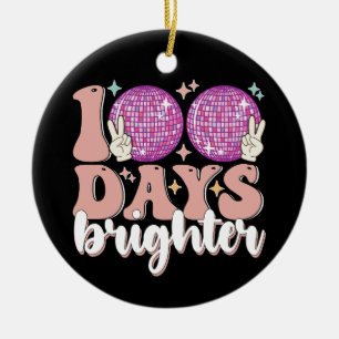 100 Tage heller Disco-Kugel 100. Schultag Keramik Ornament
