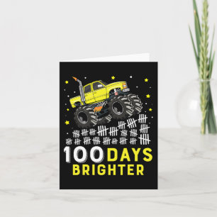 100 Tage heller Monster Truck 100 Schultage Karte