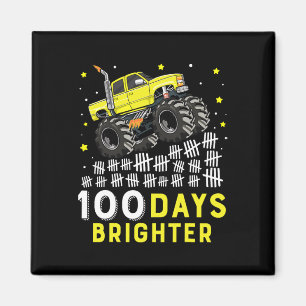 100 Tage heller Monster Truck 100 Schultage Magnet