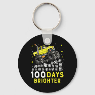 100 Tage heller Monster Truck 100 Schultage Schlüsselanhänger