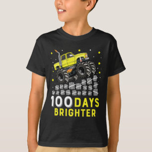 100 Tage heller Monster Truck 100 Schultage T-Shirt