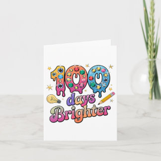 100 Tage Hellerer 100. Schultag Funny Jewels Karte