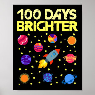 100 Tage Hellerer 100. Tag der Schulstars-Rakete Poster