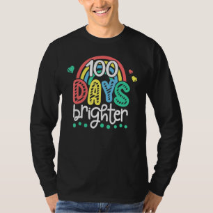 100 Tage Helligere Farbige Regenbogen 100. Tag in T-Shirt